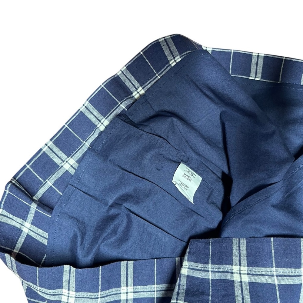NWT Madewell Linen Blend Skirt Blue Plaid Tie-Front Academia Mini  ~ Sz S - Picture 4 of 8
